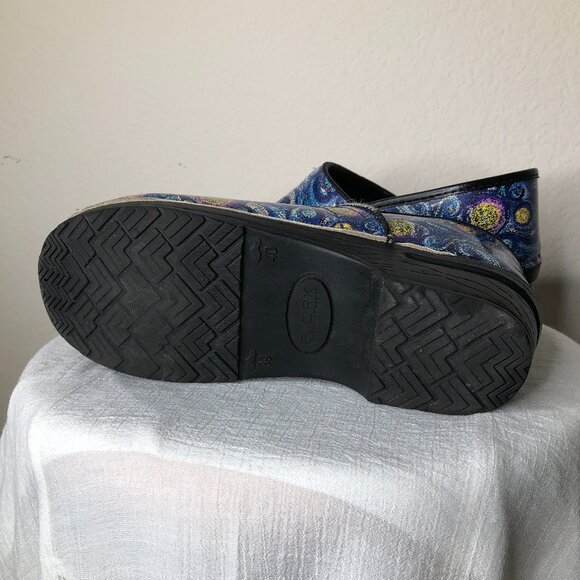 Swedish Made "BJORK" Starry Open Back Leather Clogs/ Size EU 39/40 (Size 9 US) - Picture 4 of 7